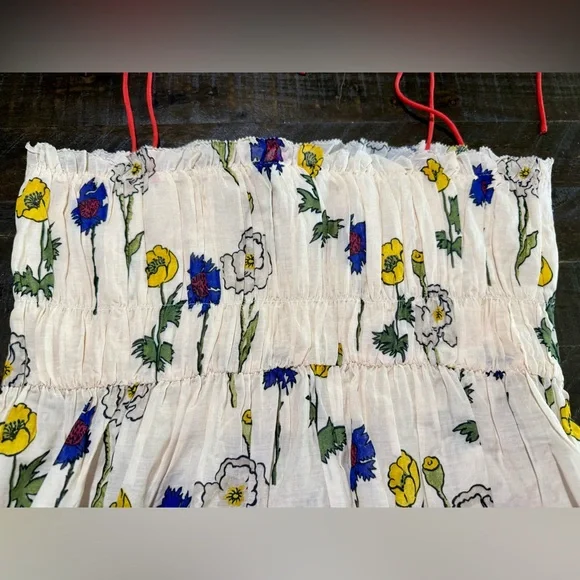 NWT Rhode Julieta Peplum Top in Saba Tie Straps Sz Large - Picture 13 of 14